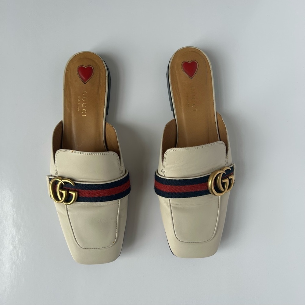 Gucci Peyton White GG Mules size 38 - Picture 11 of 12